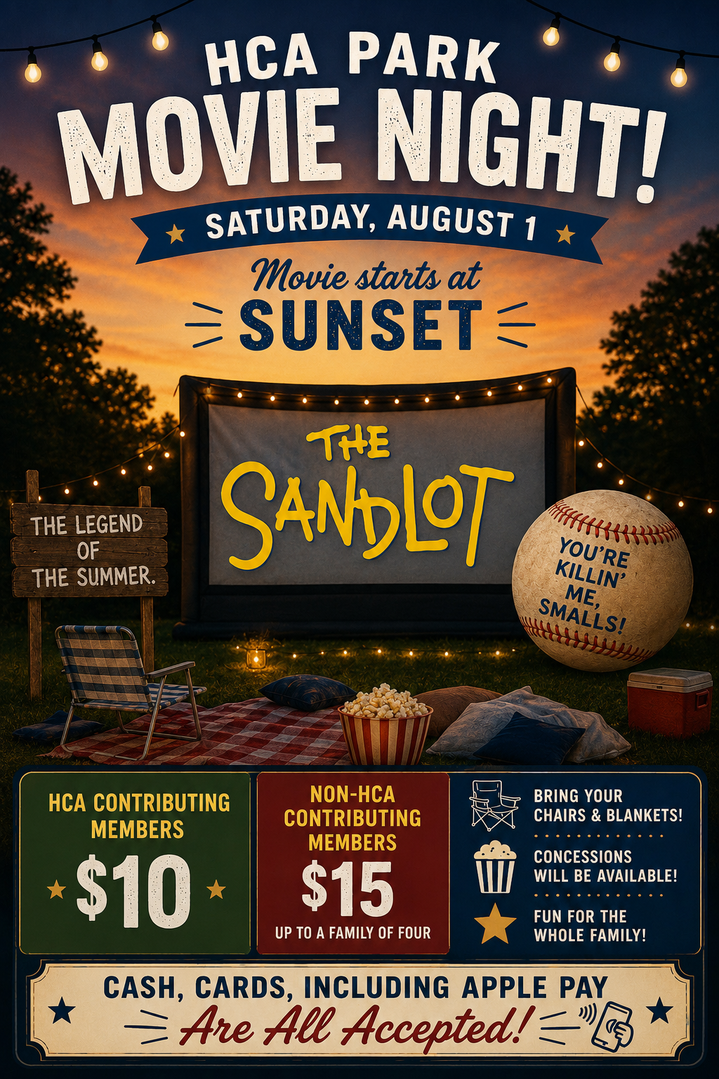 Movie Night - The Sandlot August 1st