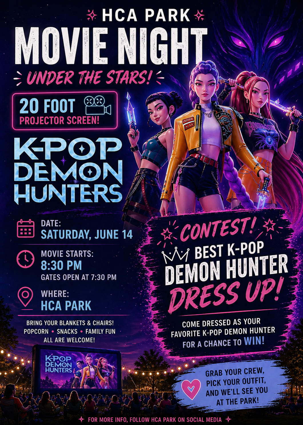Movie Night - K Pop Demon Hunters June 14